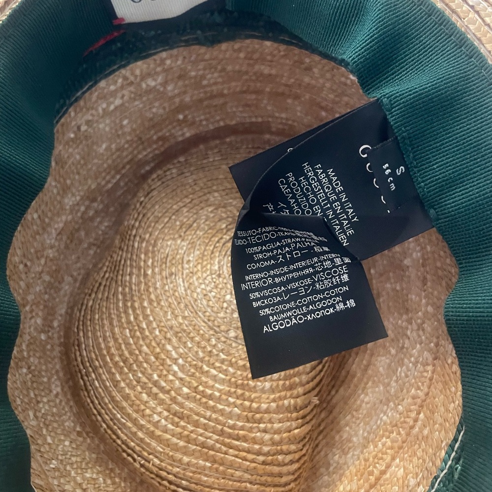 COPY - COPY - Authentic Gucci straw fedora hat size small. - Picture 2 of 3